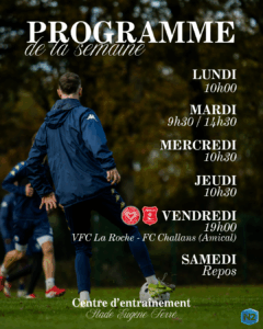 PROGRAMME DE LA SEMAINE (8)