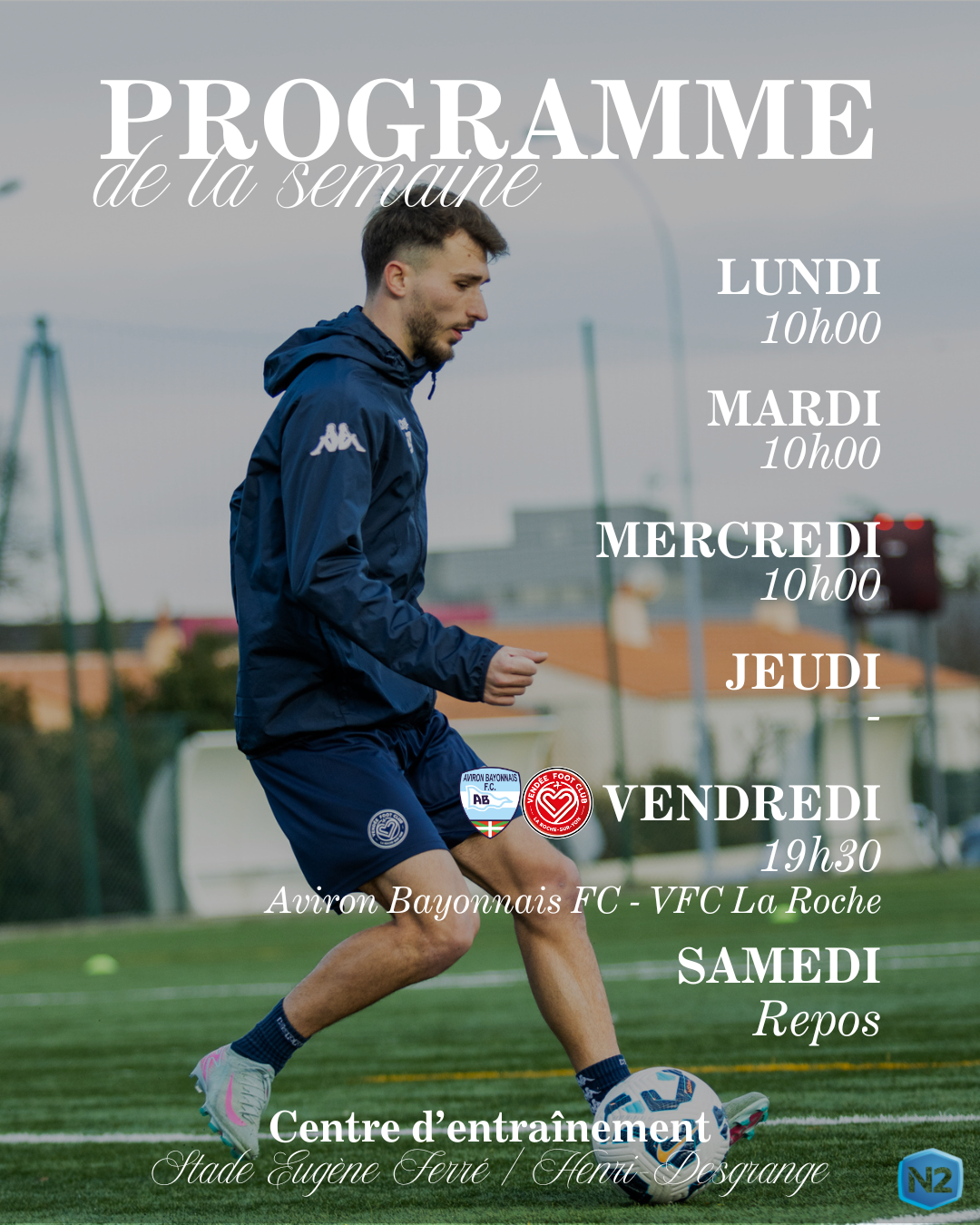 Programme de la semaine