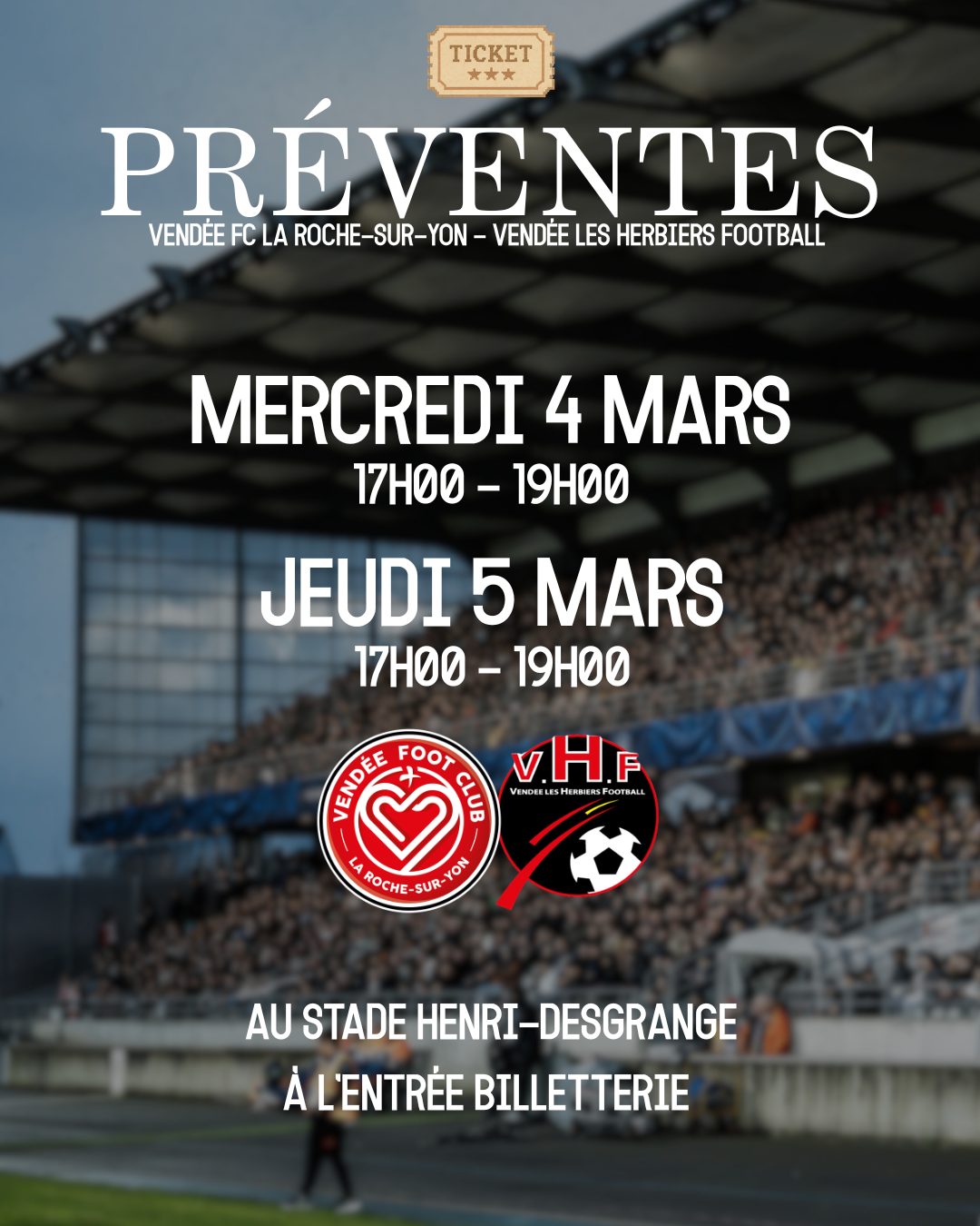 Préventes pour le derby
