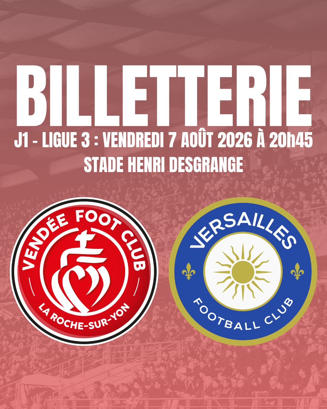 Billetterie en ligne – J1 Ligue 3